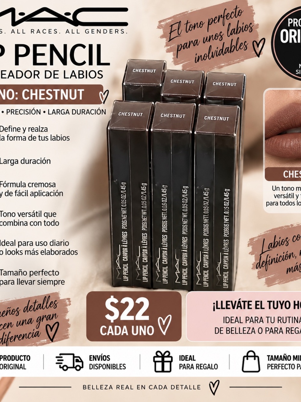 MAC Cosmetics Lip Pencil - Chestnut Brown